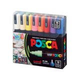 Uni Posca Su Bazlı Marker Seti Pc-5m 1.8 2.5 Mm 16 Renk Çok Renkli