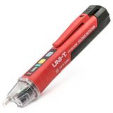 Uni-T UT12D-ROW Temassız AC Voltaj Dedektörü 24-1000V, LED ve Sesli Uyarı, Kalem Tipi, Otomatik Kapanma, Kırmızı-Gri