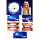 Uni Zer 3D Diş Beyazlatma Bandı Profesyonel 3D White Çay Kahve Sarı Leke Karşıtı Diş Şeritleri - 5 Adet