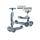 UniCare Smart Oturaklı Çocuk Scooter 3 Tekerlekli Led Işıklı Scooter Yükseklik Ayarlı - Mavi