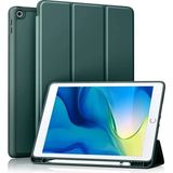 Unicell iPad 10.2 9./8./7.nesil Uyumlu Kalem Bölmeli Uyku Modlu Tablet Kılıfı - Koyu Yeşil