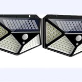 UNİCHROME 2 Adet Güneş Enerjili Hareket Sensörlü 4 Taraflı Bahçe Garaj Ev Aydınlatma Lambası