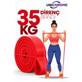 Unichrome 35 KG Kırmızı Direnç Bandı Kas Geliştirme Lastiği Fitness Pilates Cross Training Bant