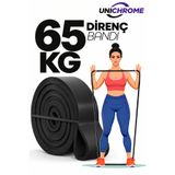 Unichrome 65 KG Siyah Direnç Bandı Kas Geliştirme Lastiği Fitness Pilates Cross Training Bant