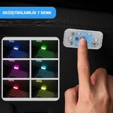 UniChrome 7 Renkli Araç İçi Dokunmatik Şarjlı Taşınabilir Mini Led Lamba