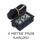 UNİCHROME Dijital Iç Veya Dış Sıcaklık Ölçer Ev Ve Bebek Odası Termometre - 5 Metre Problu