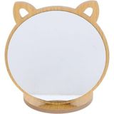 UNİCHROME Kedi Ayna Ahşap Standlı Masa üstü Makyaj Aynası Make Up (19)