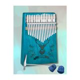 Unichrome Klx-510 Hakiki Ağaç Geyik Desenli Kalimba 17 Tuşlu Mavi