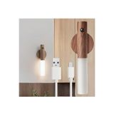 Unichrome Modern Sensörlü Usb Şarjlı Mıknatıslı Taşınabilir Duvar Aplik Masa Lambası Ahşap Görünümlü Gün Işığı
