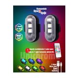 UNİCHROME Uzaktan Kumandalı 2'li Çakar Led/Şarjlı Mini Led Işık/Drone Işığı/Anti Çarpışma Uyarı Işığı