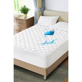 Unicolor Kapitoneli Fitted Full Lastikli Sıvı Geçirmez Alez Sessiz ve Nefes Alabilir Yatak Koruyucu - Beyaz - 100 x 200 cm