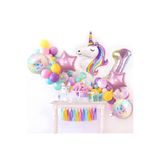 Unicorn 1 Yaş Lüks Balon Seti