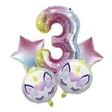 Unicorn 3 Yaş Folyo Balon Set