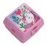 Unicorn 4 Bölmeli Plastik Beslenme Kutusu Pembe (Otto-42559)