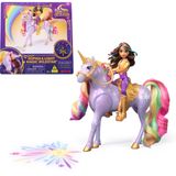 Unicorn Academy, Sophia & Light Magic Wildstar, Gökkuşağı Işık Efektli, 2 Sürüş Aksesuarı, Bebekler ve Tek Boynuzlu At Oyuncakları 4 Yaş ve Üzeri Kızlar için