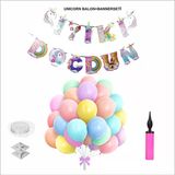 Unicorn Balon+Banner Seti