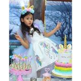 Unicorn Baskılı My Little Pony Kız Çocuk Doğum Günü Elbise&Kostüm