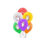 Unicorn Baskılı Pastel Balon 8'li