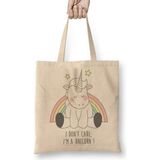 Unicorn Bez Çanta Uzun Saplı - Açık Bej - 40 X 40
