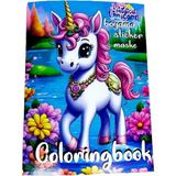 Unicorn Boyama Kitabı 3'lü (Boyama , Sticker , Arka Kapak Maske)