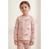 Unicorn Desenli Kız Çocuk Pijama Takımı Pembe