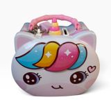 Unicorn Desenli Metal Kumbara Asma Kilitli Pembe | Dayanıklı Metal Gövde, Para Biriktirme Alışkanlığı, Asma Kilit ile Güvenli, Çocuklar için Tasarım, Renkli Desen