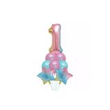 Unicorn Folyo Balon Doğum Günü Seti 1 Yaş
