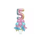 Unicorn Folyo Balon Doğum Günü Seti 5 Yaş