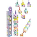 Unicorn Fosforlu Kalem Yumurtlayan 1 Paket 5 Renk Unicorn Figürlü İşaret Kalemi Mini 5 Li Fosforlu Kalem