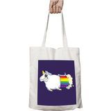 Unicorn Gökkuşağı Osuruk Iki Tarafı Kalıcı Baskılı Yıkanabilir Okul Plaj Omuz Bez Çantası