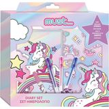 Unıcorn Hediyelik Set-3 Jel Kalem, Stıckers, 60YP. Defter, Boncuk ve Yapıştırıcı - Pastel Pembe - Pastel Mor