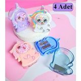 Unicorn Kalemtraş 4 Renk 1 Paket Hazneli Jumbo Kalemtıraş Unicorn Boynuzlu Standart Kalem Açacağı Sevimli Plastik - 41 Delft Blue