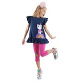 Unicorn Kedi Kız Çocuk T-shirt Tayt Takım