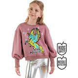 Unicorn Kız Çocuk Gül Kurusu Sweatshirt - 4 Yaş - Pembe
