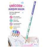 Unicorn Kurşun Kalem 1 Adet Faber Castell Yuvarlak Gövdeli Siyah Kurşun Kalem Yumuşak Yazım Kolay Tutuş Kaliteli