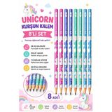 Unicorn Kurşun Kalem 8 Adet Faber Castell Yuvarlak Gövdeli Siyah Kurşun Kalem Yumuşak Yazım Kolay Tutuş Kaliteli