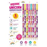 Unicorn Kurşun Kalem 8 Adet Fatih Yuvarlak Gövdeli Siyah Kurşun Kalem 2B Yumuşak Yazım Kolay Tutuş Kaliteli Okul Sınıf