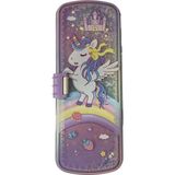 Unicorn Metal Çift Bölmeli Kalem Kutusu Sulu Kapak - Krem - 1 - CÜZDAN