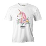 Unicorn Mom Pink Anneler Günü Beyaz Unisex Tshirt