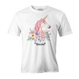 Unicorn Pink Anneler Günü Beyaz Unisex Tshirt