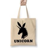 Unicorn Playboy Logo Mix Bez Çanta Uzun Saplı - Açık Bej - 40 X 40