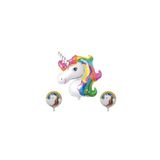 Unicorn Renkli 3’Lü Set Folyo Balon