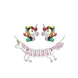 Unicorn Şekilli Iyi Ki Doğdun Gökkuşağı Folyo Balon Set