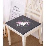 Unicorn Sevimli At Çocuk Odası Fermuarlı Sandalye Minderi - 000-Siyah - Seçenek 1