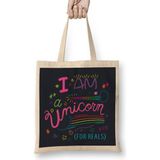 Unicorn Sketch For Reals Bez Çanta Uzun Saplı - Açık Bej - 40 X 40