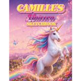 Unicorn Sketchbook: Camille custom name sketch pad for ages 3+: Unicorn sketch pad for girls ages 4–8 | Fun drawing book for birthdays, holidays & quiet time activities