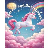 Unicorn Sketchbook with Blank Pages for Girls: Magical Unicorn Drawing Notebook – 120 Blank Black Pages for Gel Pens, Metallic Markers, and Chalk Art!