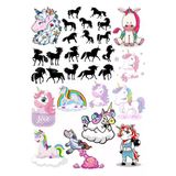 Unicorn Stciker Set-4 32 Parça Telefon, Tablet, Defter, Laptop Sticker