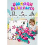 Unicorn Temalı 3 Tekerlekli Tri-İnline Alıştırma Pateni - Ayarlanabilir Çocuk Pateni