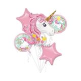 Unicorn Yaş Balon Set Unicorn Konsept Helyum Balon Set Doğum Günü Set